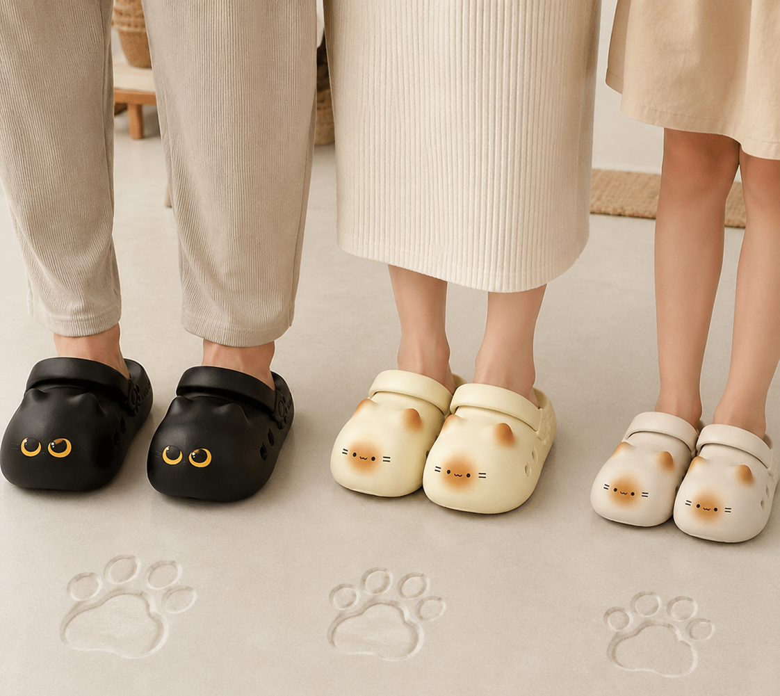 MeowClogs™ – Zuecos para gatos con estampado de huellas